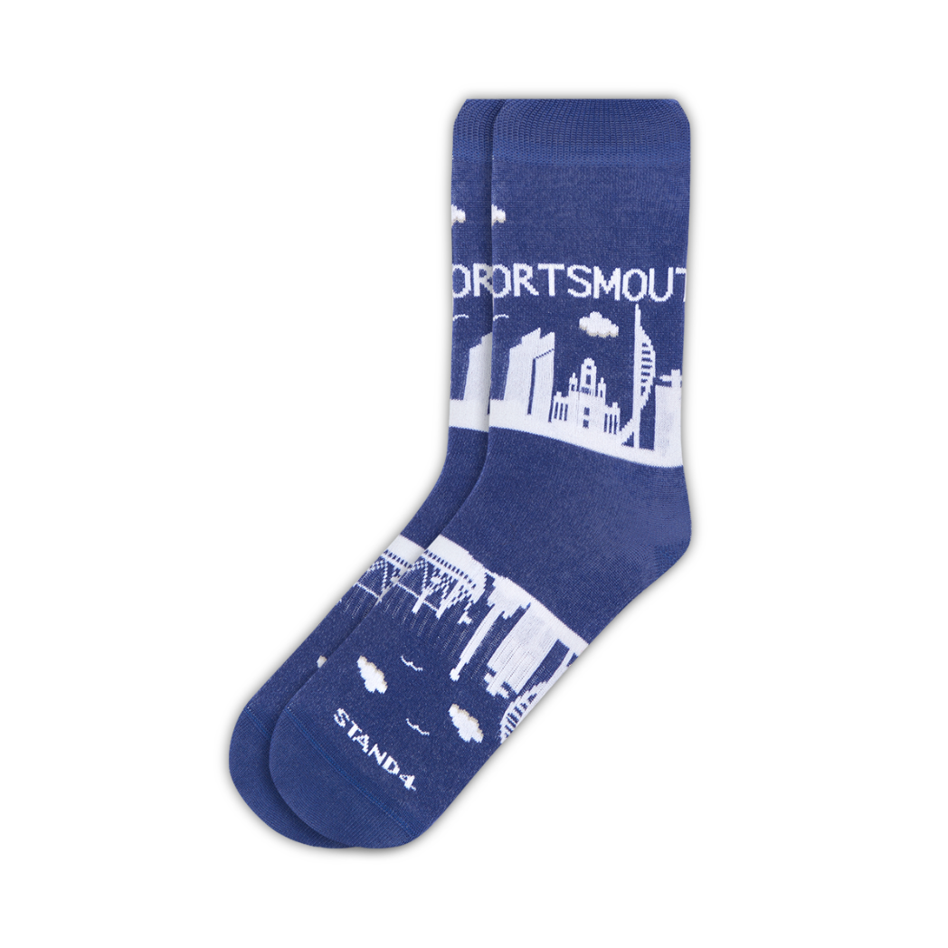 Portsmouth Blue Skyline Sock