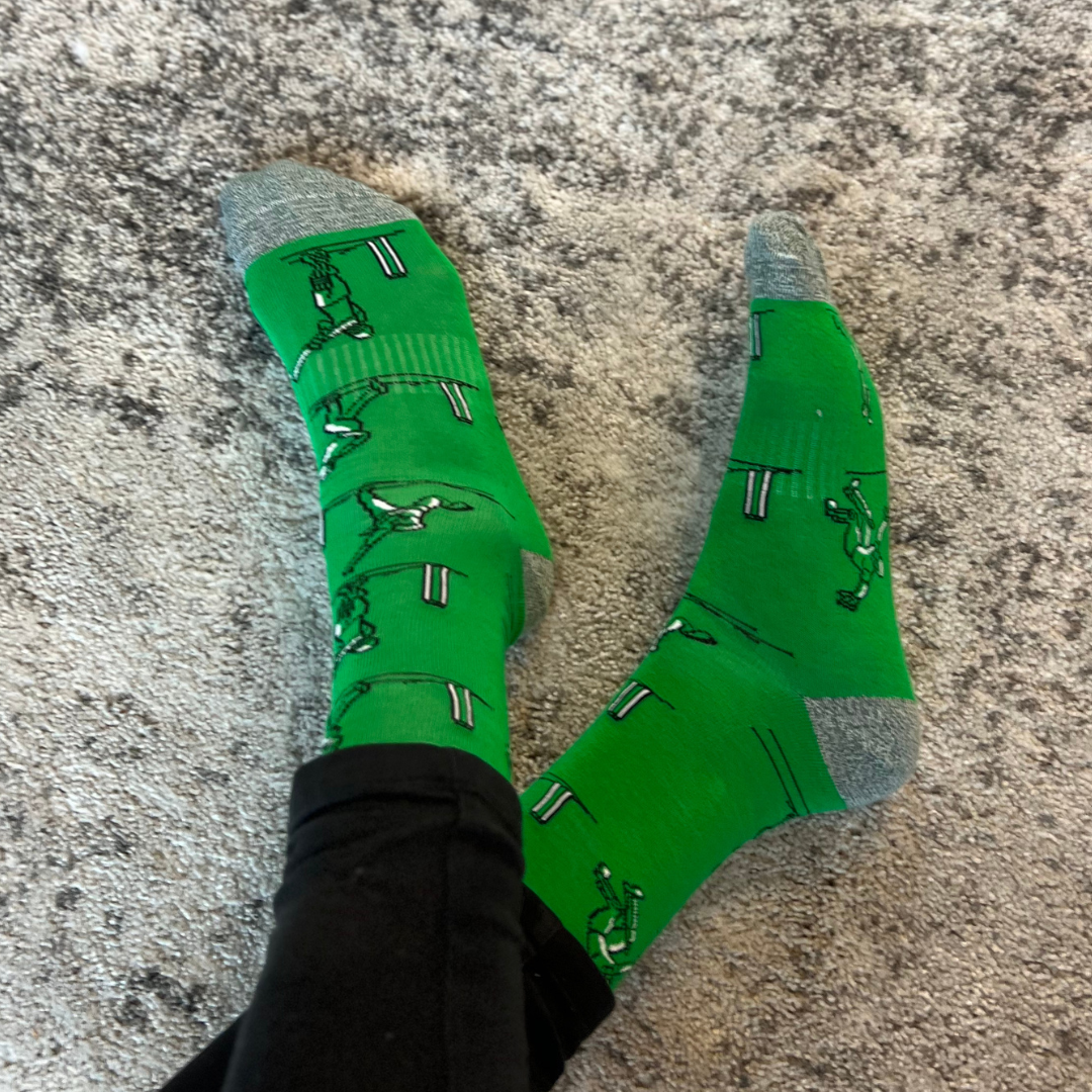 Green Cricket Sock